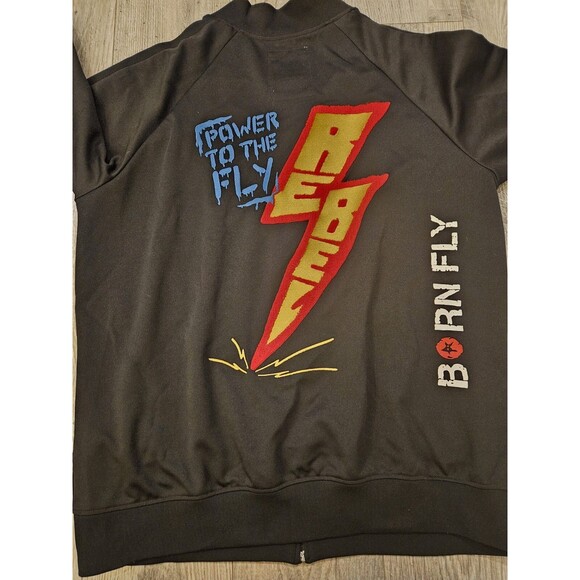 Born Fly full zip jacket size XXL Anytown USA The World is Ours Power to the Fly - Picture 5 of 8